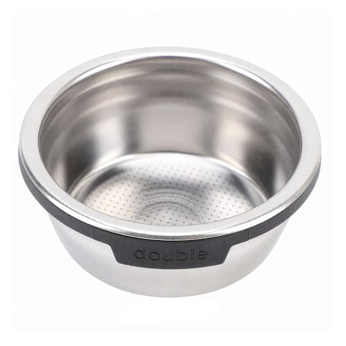 YUEHISY Kaffeefilter, Edelstahl -Doppelbecher -Portafilter -Korb, Espressomaschinenteile für ES601 655 701 Kaffeemaschine von YUEHISY