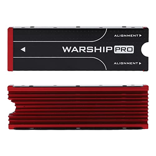 YUEHISY M.2 Heizküste SSD-Kühler 2280, Doppelseit für PC/NVME SSD, CNC-bearbeitet, Glatte Luftkanal, Inklusive Schraubendreher und 3 Wärmekissen (schwarz/rot) (Rot) von YUEHISY