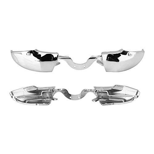 YUEHISY One Controller Buttons, Buntes Ersatz-Kit mit Schrauben Zieher und Schraubens Chl üssel, für LB RB LT RT Stoßstange Reparatur (SILVER) von YUEHISY