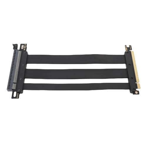 YUEHISY PCIe 4.0 Riser -Kabel, Hochgeschwindigkeits -PCIe 4.0 X16 GPU -Verlängerungskabel, 180 Grad, Flexibler Grafikkartenverlängerungsport für RTX4090 (30cm) von YUEHISY
