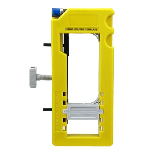 YUEHISY Router-Vorlage für Türscharniere-All-in-One-Mortiser-Schablone-Selbstinzentrieren Sie Bohrer und Tiefe-passt 3 "-5" Scharniere von YUEHISY