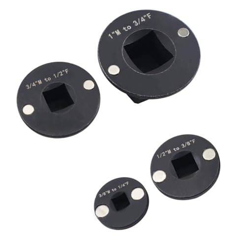 YUEHISY Sockelantriebs -Reduktionsadapter -Set, 4pcs Low -Profile -Design für Enge Räume, Nahtlose Konvertierung zwischen 1 ", 3/4", 1/2 ", 3/8" & 1/4 "Antriebsgrößen von YUEHISY