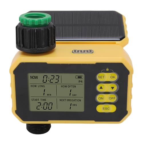 YUEHISY Solar -Sprinkler -Timer, Einstellbare Solarpanel Automatisches Wasserversorgungssystem mit Regensensor für Gartenschlauchbewässerung, Typ -C -Anschluss, Feinfilter von YUEHISY