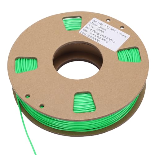 YUEHISY TPU -Filament, 95A 1,75 Mm Flexibler 3D -Drucker -Filamentersatz mit ± 0,02 Mm Genauigkeit, Niedriger Deformation für die Meisten 3D -Drucker (GREEN) von YUEHISY