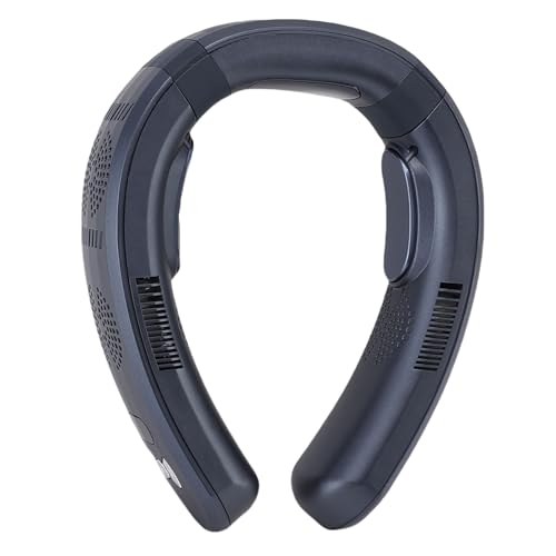 YUEHISY Tragbarer Nackenlüfter, Klappelloser 360 ° Kühlung Persönlicher Lüfter, Super Ruhige 3 Geschwindigkeiten, USB -Tragfan für Travel Beach Cycling Camping (Navy blau) von YUEHISY