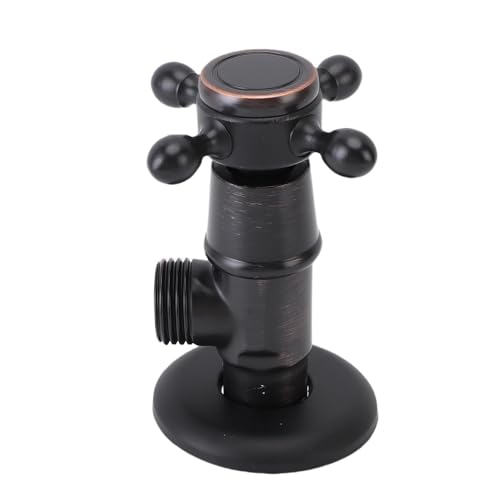 YUEHISY Winkelstoppventil G1/2 Kompression X 3/8 "OD, Explosions -Viertel -Viertel -Schaltventil, Verdickte Kupferkonstruktion für Kupfer -PEX -CPVC -Rohre (BLACK) von YUEHISY