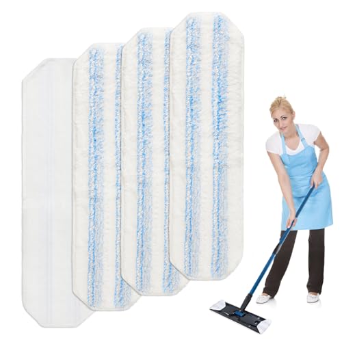 4 Stück Mikrofaser Wischmopp Ersatzbezug Bezug für O-Cedar H2pro, für Vileda H2pro Wiederverwendbare Bodenwischer Ersatzbezug Keramikplatten Spiegel und Fenster (4) von YUEIODDKL
