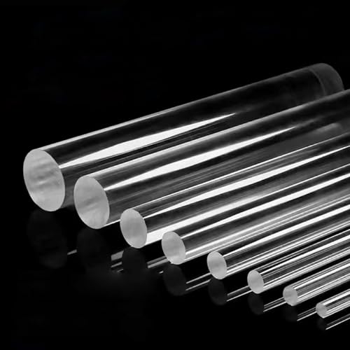 Acryl-Dübel-Stab, klarer Acryl-Stab, 2 Pcs Acrylic Dowel Rods, 32-40Mm Dia 500Mm Length Clear Acrylic Round Rod for DIY Crafts Party Decorations Gardening,32mm(32mm) von YUEKOPOU