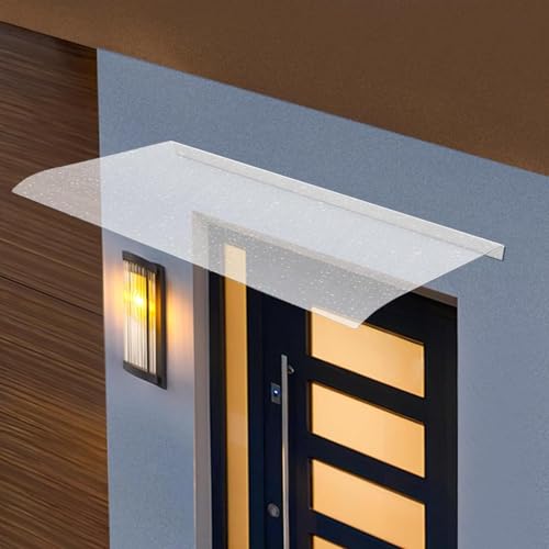 Außen-Türüberdachung, transparente Überdachung, 3,5 mm Polycarbonat-Überdachung for den Außenbereich, transparent, mehrere Größen (15,7 x 118 Zoll, 40 x 300 cm)(40x60cm/15.7 * 24in) von YUEKOPOU