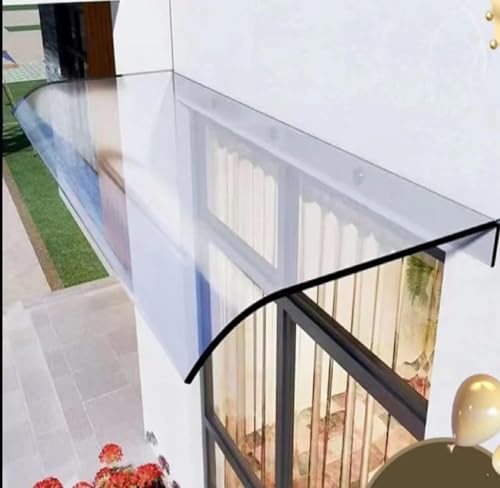 Außen-Türüberdachung, transparente Überdachung, Türvordach for den Außenbereich, 3,5 mm, Polycarbonat, wasserdicht, UV-Schutz, transparent, mehrere Größen(40x100cm/15.7" x39in) von YUEKOPOU