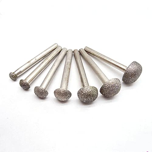 Diamant-Schleifbits, Schmirgel-Nagelbits, Diamond Emery Grinding Head Bits For Nail Cutter Pack Of 5 6mm Shank Head 8-20mm(6mmx12mm) von YUEKOPOU