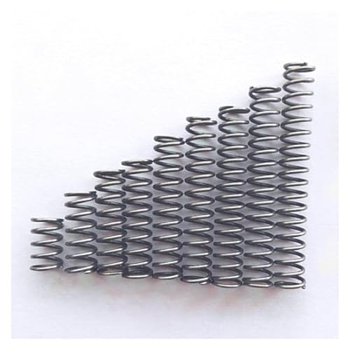Druckfeder, Feder aus rostfreiem Stahl, Spring Steel Compression Springs 0.6mm x 10mm Free Length 60-100mm Pack of 5(Length 80mm) von YUEKOPOU