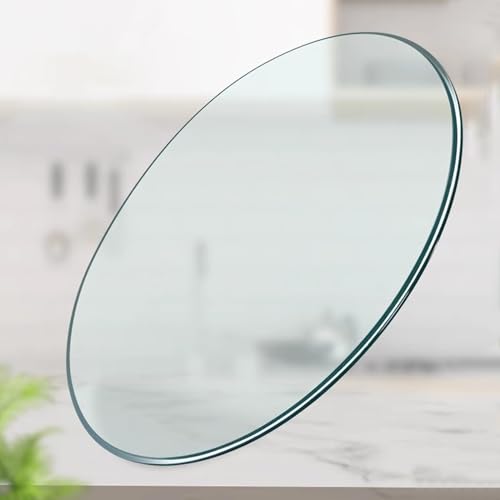 Esstisch aus gehärtetem Glas.Couchtisch mit Glasti Round Transparent Tempered Glass Table Top for Dining and Coffee Tables - Thick Explosion-Proof Glass, DIY Customizable Design(98CM(39INCH)) von YUEKOPOU