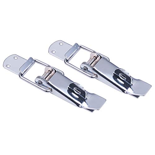 Federbelastete Verriegelung, Hasp-Verriegelung, Pack Of 2 Silver Metal Toggle Latch 115mm von YUEKOPOU