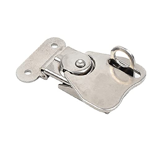 Federbelastete Verriegelung, Hasp-Verriegelung, Stainless Steel Spring Loaded Sliding Bolt Toggle Latch For Cabinet Multicolor(Silver) von YUEKOPOU