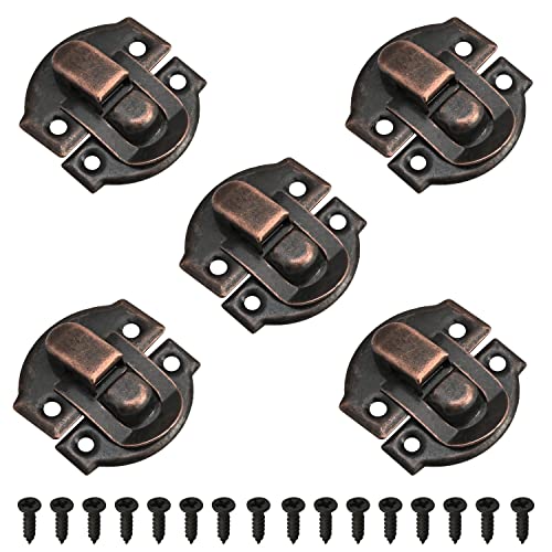 Federbelastete Verriegelung, Hasp-Verriegelung, Toggle Latch Multicolor Pack of 5(Red Bronze) von YUEKOPOU