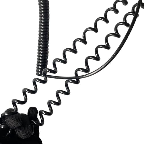 Federkabel, Spulenkabel, Stromkabel Federspiralka Spring Cord 24AWG 7 Core 0.2mm² Pure Copper Black Retractable Power Cord Multiple Sizes(Stretch 3.75 Meters) von YUEKOPOU