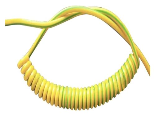 Federverlängerungskabel, Teleskop-Telefonkabel, Pack Of 8 Spring Coiled Cable Yellow-Green Ground Wire Single Core 7-20 AWG 2.5-7.5 meters Federverlängerungskabel, Teleskop-Telefonkabel, Pack Of 8 Spring Coiled Cable Yellow-Green Ground Wire Single Core 7-20 AWG 2.5-7.5 meters von YUEKOPOU