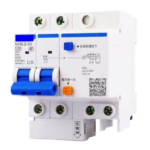 Leckageschutz, Luftschalter, Leistungsschalter, Pa 10A 16A 20A 25A 32A 40A 50A 63A 230V RCBO Residual Current Operated Circuit Breaker(25a) von YUEKOPOU