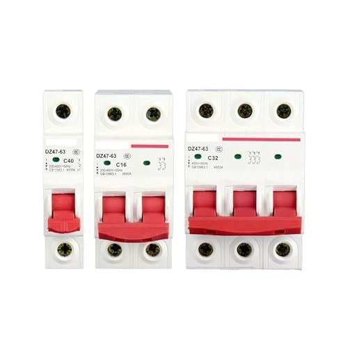 Leckageschutz, Luftschalter, Leistungsschalter, Pa DZ47-63 1P/2P Mini Leakage Circuit Breaker Household Three-phase 10A-63A(2p,25A) von YUEKOPOU