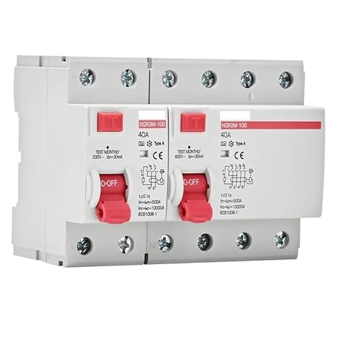 Leckageschutz, Luftschalter, Leistungsschalter, Pa RCD RCCB Electromagnetic Leakage Circuit Breaker Multiple Amperages 2P/4P 30mA AC230V/400V(32a,2P 30mA) von YUEKOPOU