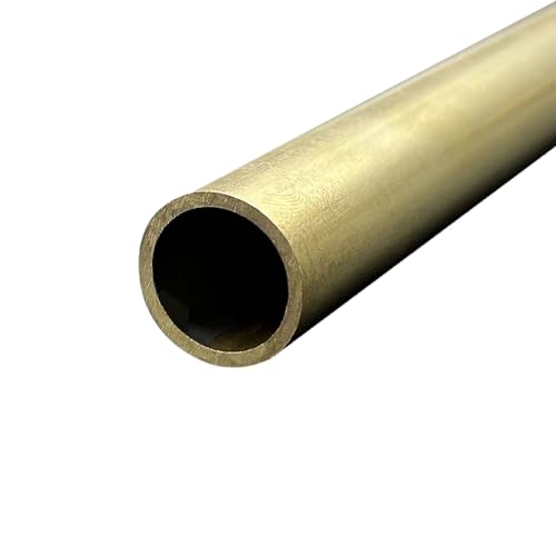 Messing-Rundrohr, gerades Rohr Round Brass Tube 5mm OD 0.2-1.5mm Wall Thickness 0.5m Length(5x0.75mm) von YUEKOPOU