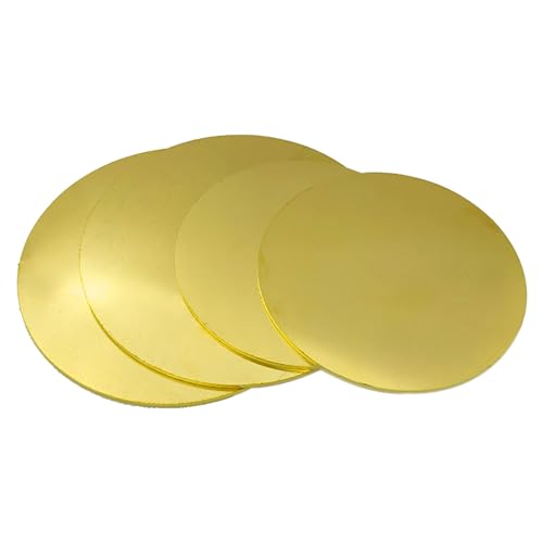 Messing-Scheibe, runde Platte, Blech, Kupferlegier Brass Disc Round Plate Sheet,H62 Copper Alloy Solid Circle,Thickness 1.5Mm,50-80Mm Diameter,2Pcs,70mm(60mm) von YUEKOPOU
