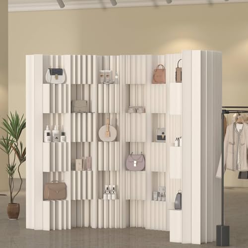 Raumteiler, faltbare Sichtschutzwände, Foldable Paper Room Divider, Freestanding Privacy Screen Partition Wall for Living Room, Office, Balcony, Salon(L400 x W43 x H180 Cm) von YUEKOPOU
