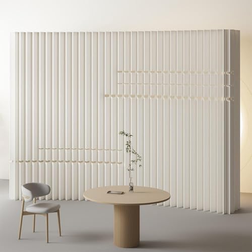 Raumteiler, faltbare Sichtschutzwände, Portable Folding Room Divider Screen Movable Protective Privacy Wall for Home Office-Choice of Size(Style 2,L400 x W43 x H200 Cm) von YUEKOPOU