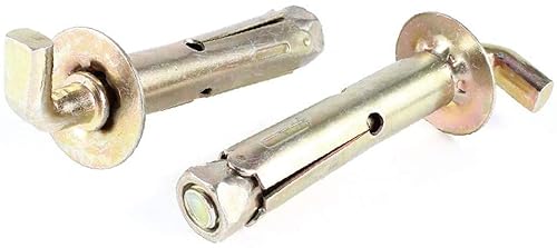 Spreizdübel, Ankerbolzen, Spreizbolzen Sechskantmutter Hülsenanker Werkzeug 2er-Pack Bronzeton 9mm x 97mm von YUEKOPOU