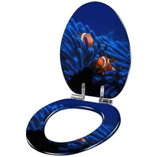 Toilettensitz, langsam schließender Toilettensitz Resin Soft Close Toilet Seat 43x36cm 10-20cm Hole Distance For U V O Shaped Toilets(Style-3) von YUEKOPOU