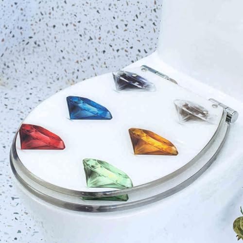 Toilettensitz, langsam schließender Toilettensitz Resin Toilet Seat Soft Close Arc Design Removable For U V O Toilets Size 42x36 cm(Style-17) von YUEKOPOU