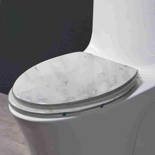 Toilettensitz, langsam schließender Toilettensitz Slow Close Resin Toilet Seat Multicolor 44x36.5cm(Style-10) von YUEKOPOU