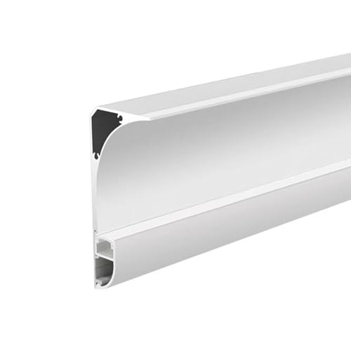 YUEKOPOU Deckenleiste, Fußleistenkanal, Aluminum Baseboard Lighting LED Diffuser Channel Skirting Line White 6x8cm Multiple Lengths(8m/26.2ft) von YUEKOPOU