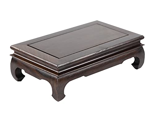 YUEKOPOU Erhöhter Buddhasitz, Räucherstäbchentisch, Hausalt Large Wooden Shrine Table - Small Altar Table for Spiritual Decor, Tabletop Risers for Buddha, Tea, Puja, Witchcraft(Large) von YUEKOPOU