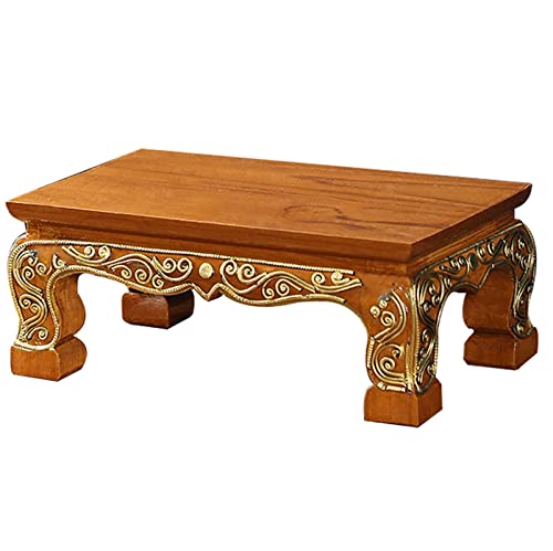 YUEKOPOU Erhöhter Buddhasitz, Räucherstäbchentisch, Hausalt Small Altar Table - Wooden Shrine Pedestal for Spiritual Worship and Decorative Use(9.84 * 5.91 * 94 in) von YUEKOPOU