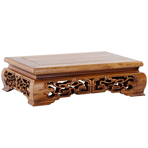 YUEKOPOU Erhöhter Buddhasitz, Räucherstäbchentisch, Hausalt Wooden Shrine Table - Small Altar for Spiritual Practices, Witchcraft Statues, Teapot & Floor Vase Display(31 * 22 * 7.7cm) von YUEKOPOU
