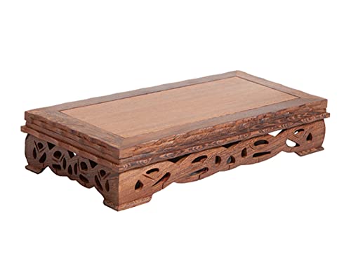YUEKOPOU Erhöhter Buddhasitz, Räucherstäbchentisch, Hausalt ZMQU Hand-Carved Little Shrine Table - Japanese Style Small Altar Table for Spiritual Display, Ideal for Vases, Plants, and Statues(Small) von YUEKOPOU