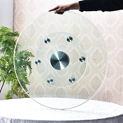 YUEKOPOU Esstisch aus gehärtetem Glas.Couchtisch mit Glasti Tempered Glass Turntable, Round Tabletop Rotating Serving Tray for Dining Table, 360 Degree Rotating Turntable, Easy to Share Food,(70cm) von YUEKOPOU