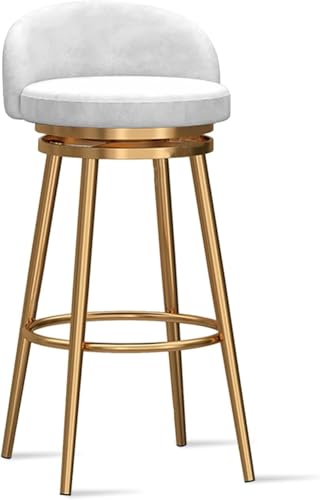 YUEKOPOU Esstischstühle Modern Velvet Bar Stools Set of Low Back Kitchen Counter Chairs with Gold Metal Legs for Home or Commercial Use(Green,2 PCS) von YUEKOPOU