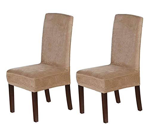 YUEKOPOU Esstischstühle Set of 2 Velvet Dining Chair Covers - Stretchable, Soft Washable Chair Slipcovers for Dining Room Protection YUEKOPOU Esstischstühle Set of 2 Velvet Dining Chair Covers - Stretchable, Soft Washable Chair Slipcovers for Dining Room Protection von YUEKOPOU