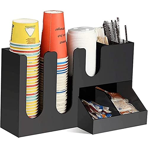 YUEKOPOU Kaffee-Organisator,Edelstahl-Tassen-Deckel-Halter, Coffee Condiment Organizer With 7 Compartments Acrylic Material 24.5x18.5x41.5cm YUEKOPOU Kaffee-Organisator,Edelstahl-Tassen-Deckel-Halter, Coffee Condiment Organizer With 7 Compartments Acrylic Material 24.5x18.5x41.5cm von YUEKOPOU