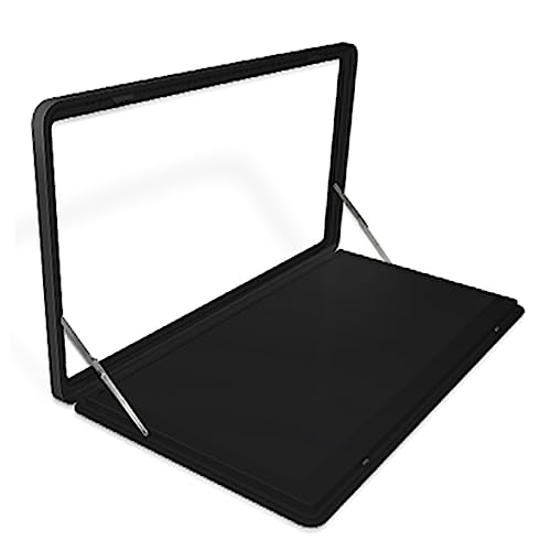 YUEKOPOU Klappbarer Wohnmobiltisch, abschließbarer Wandtisc Foldable Lockable Wall-Mounted Aluminum Alloy Table for RVs and Campervans(Black,60x45cm/23.6x17.7in) von YUEKOPOU