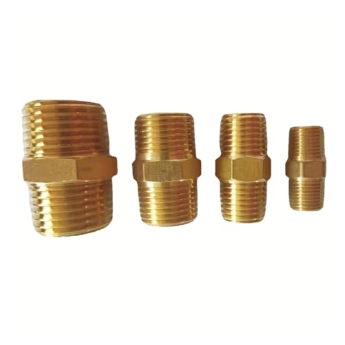 YUEKOPOU Sechskantnippel, Außengewindeanschluss Stainless Steel Reducing Hex Nipple Fittings NPT Male Pack of 5 Multiple Sizes(1l8 NPT to 3l8 NPT) von YUEKOPOU