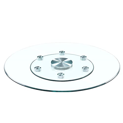 YUEKOPOU Tempered Glass Round Turntable with Silent Bearings - Large Transparent Serving Tray for Kitchen and Dining Table(60cm) von YUEKOPOU