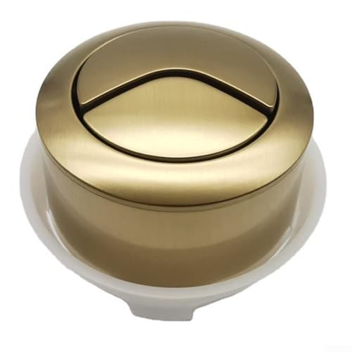 YUEKOPOU Toilet Flush Buttons Replacement for Concealed Cable Cisterns - Gold Push Button for Cable Operated Toilets Φ59mm(Gold) von YUEKOPOU