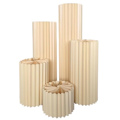 YUEKOPOU Tortenständer, faltbare Dessertständer, Papierkuch Cardboard Cylinder Stand For Cake Dessert Display 11.8 inches Multicolor(Beige) von YUEKOPOU