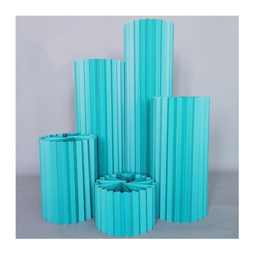 YUEKOPOU Tortenständer, faltbare Dessertständer, Papierkuch Cardboard Cylinder Stand For Cake Dessert Display 11.8 inches Multicolor(Dark Blue) von YUEKOPOU