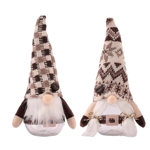 YUEKOPOU Weihnachts-Haarschmuck, Schneemann-Vorhangklammern Christmas Felt GNOME Angel Reindeer Ornaments Multicolor 8.26 Inches Pack of 1 2 3 5 6(2pcs) von YUEKOPOU