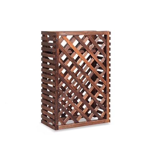 Zaunabdeckung, Holzzaunabdeckung, Solid Wood Air Conditioner Privacy Fence With Flower Stand Multiple Sizes(62x29x120/150cm) von YUEKOPOU